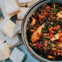 FISH IN GREEN SAUCE WITH BOILED YAM