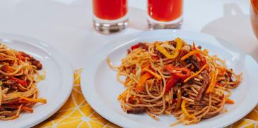 Stir Fried Suya Pasta