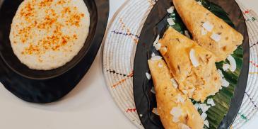 Coconut Moi-Moi with kunun couscous