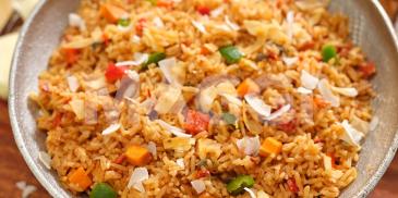 Crunchy Coconut Jollof Rice