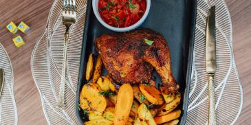 Roast Chicken and Pan-seared Potatoes