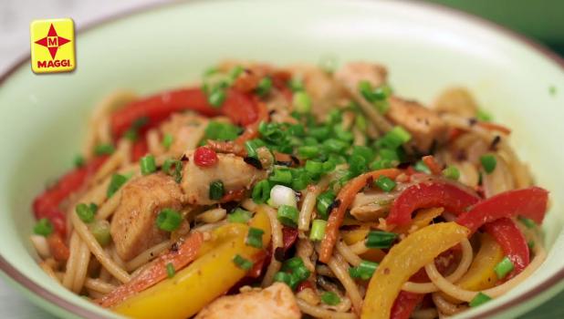 Chicken Spaghetti Stir fry